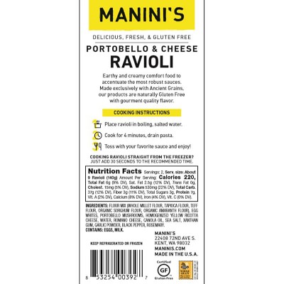 Gluten-Free Assorted Raviolis, Set of 3