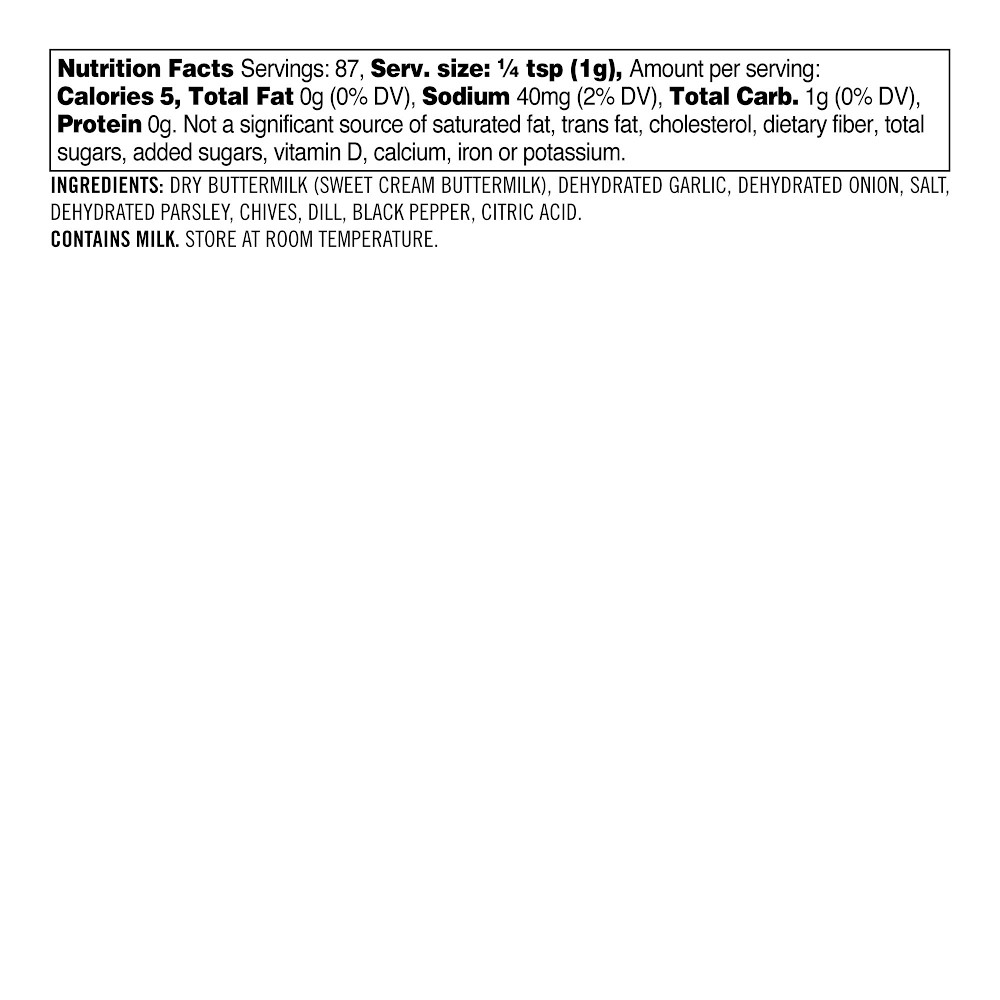 Williams Sonoma Dip Mix, Buttermilk Ranch