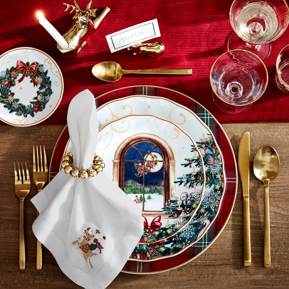 'Twas the Night Before Christmas Embroidered Napkins, Set of 4