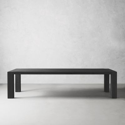 Montauk Parsons Rectangular Dining Table, Midnight Black (82
