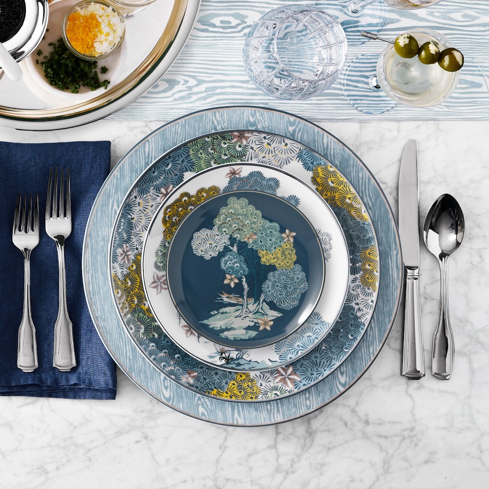 Scalamandré x Williams Sonoma Sea of Trees Appetizer Plates, Set of 4