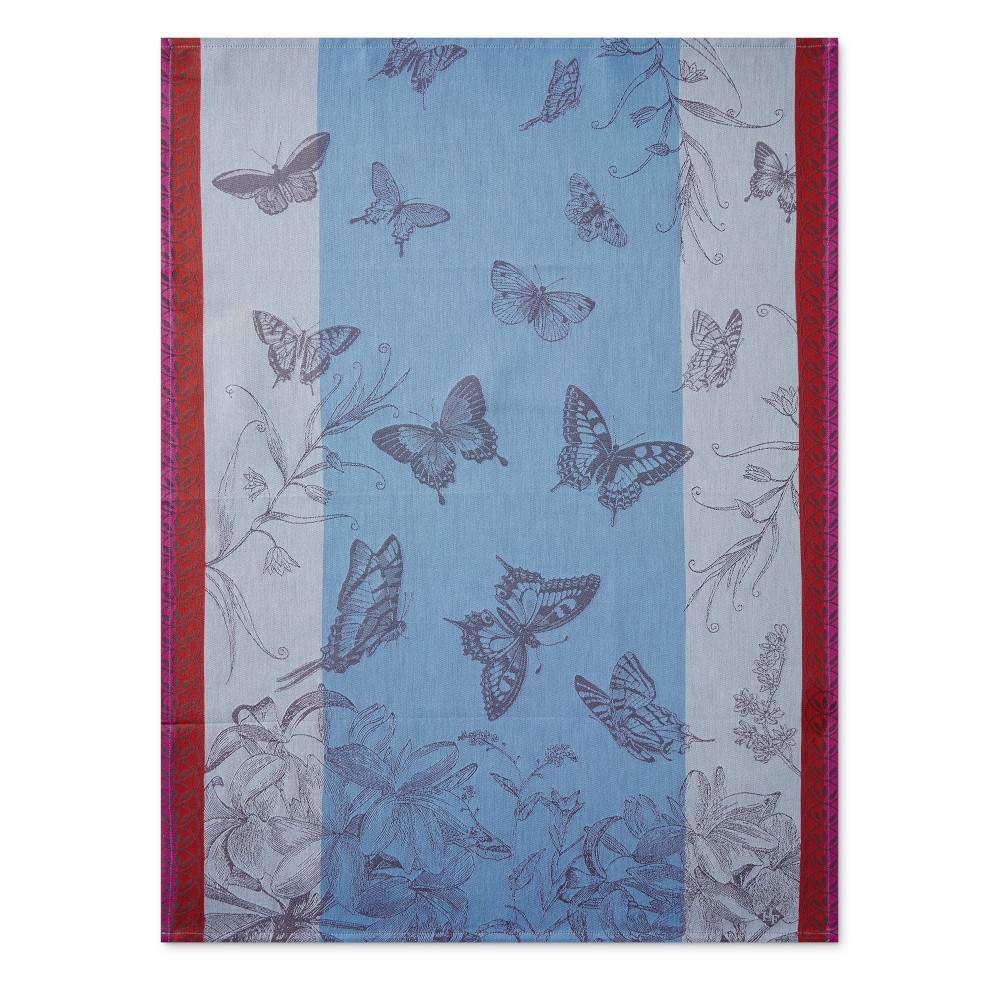 Jacquard Francais Butterfly Blue Tea Towel