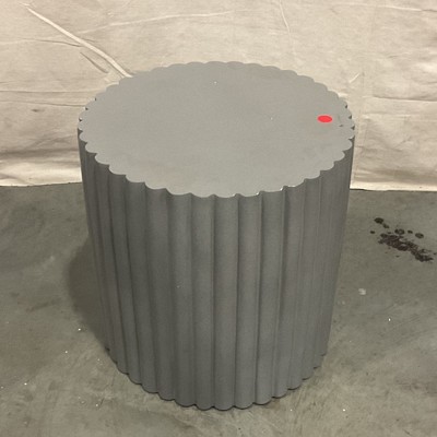 OPEN BOX: Tropea Fluted Accent Table, Fiberstone, Grey
