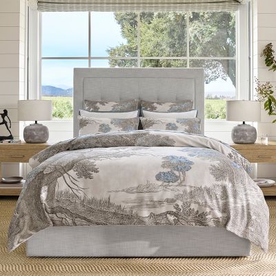 Irving Box-Tufted Upholstered Storage Bed & Headboard