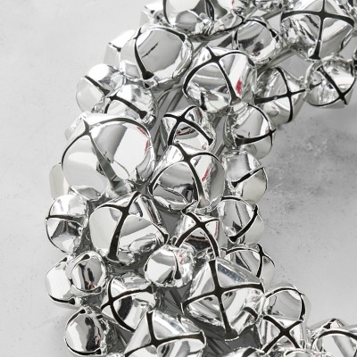 Silver Jingle Bell Wreath & Garland