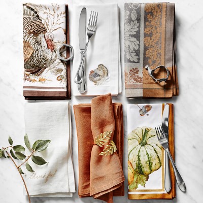 Plymouth Turkey Napkins, Set of 4