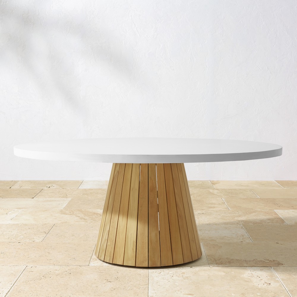 Balboa Oval Fiberstone Dining Table (72