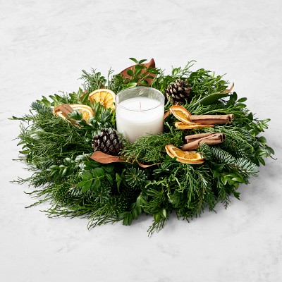 Orange Spice Live Candle Ring, 12''