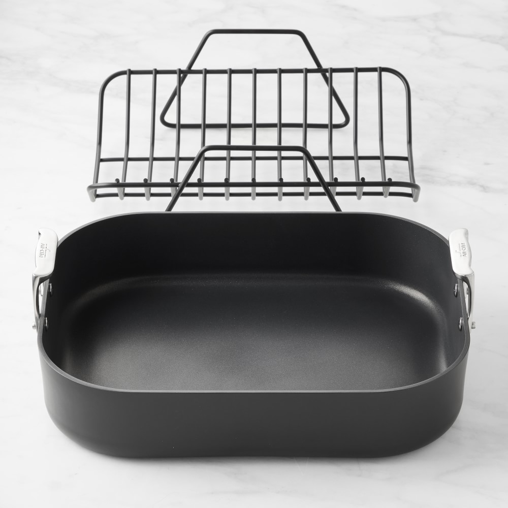 All-Clad HA1 Expert Hard Anodized Nonstick Roaster with Rack, 13