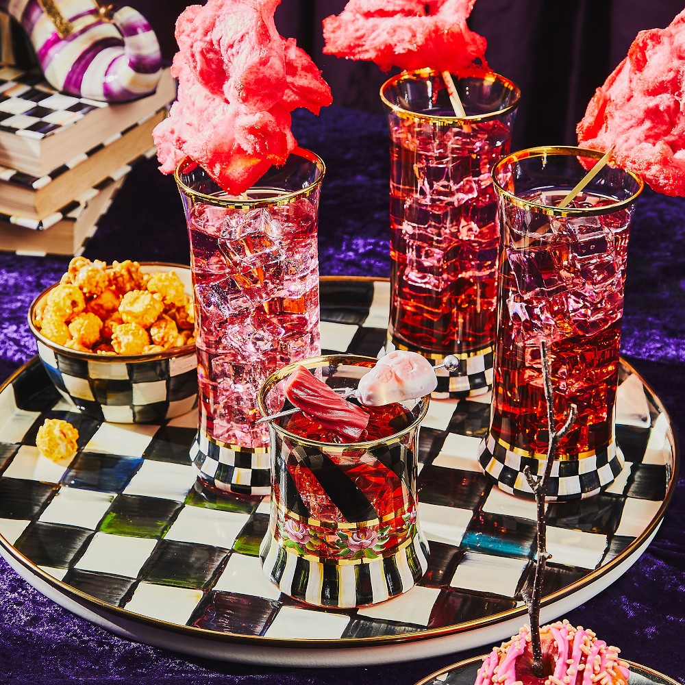 MacKenzie-Childs Courtly Check Tumblers, 8-oz, Set of 2