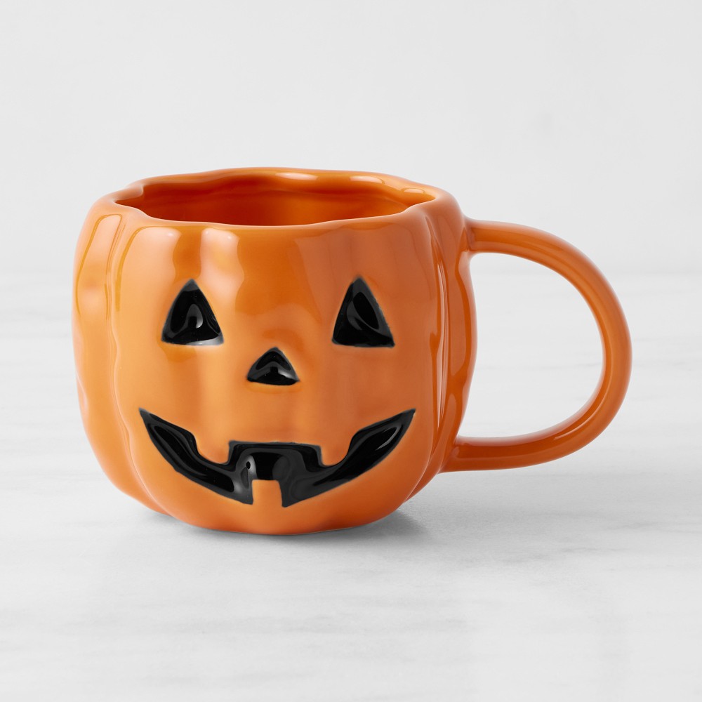 Jack O' Lantern & Cat Figural Mug Set