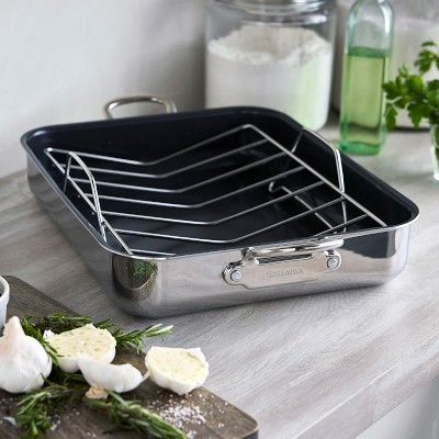 GreenPan™ Premiere Max Stainless-Steel Ceramic Nonstick Roaster, 16