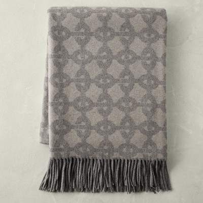 European Novelty Cashmere Throw, Chain Link