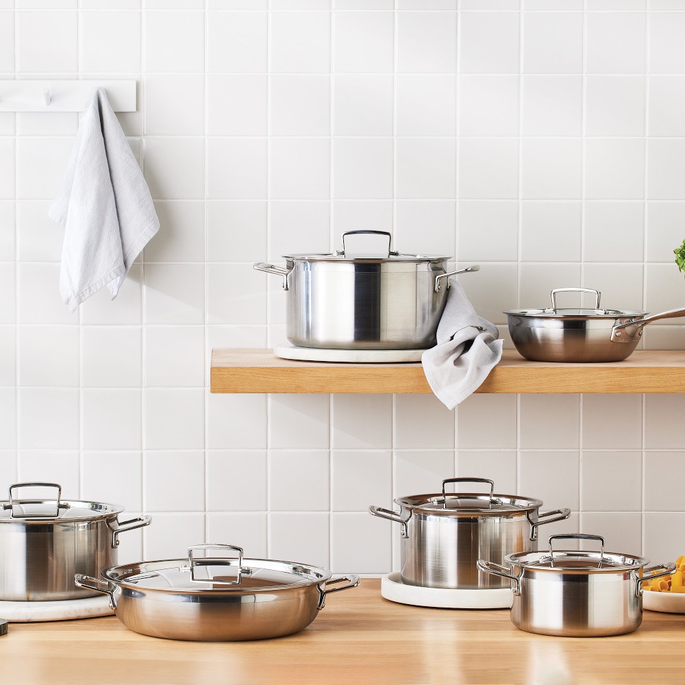 Le Creuset Classic Stainless-Steel 14-Piece Cookware Set