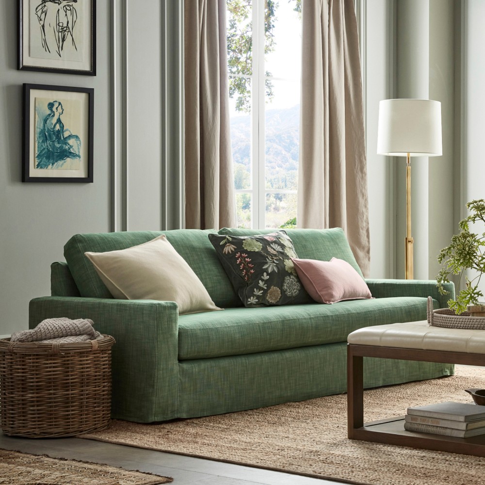 Ghent Square Arm Slipcovered Sofa (70
