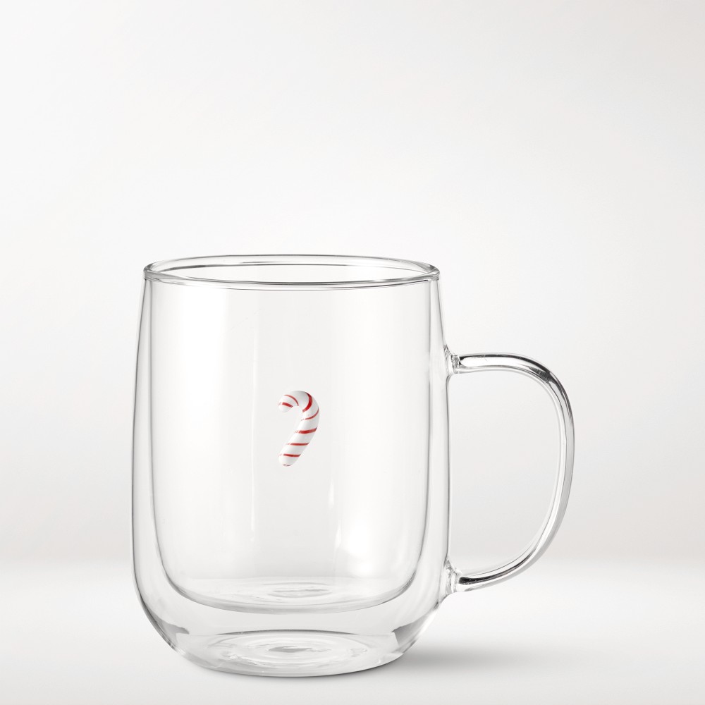 Candy Cane Double-Wall Mugs