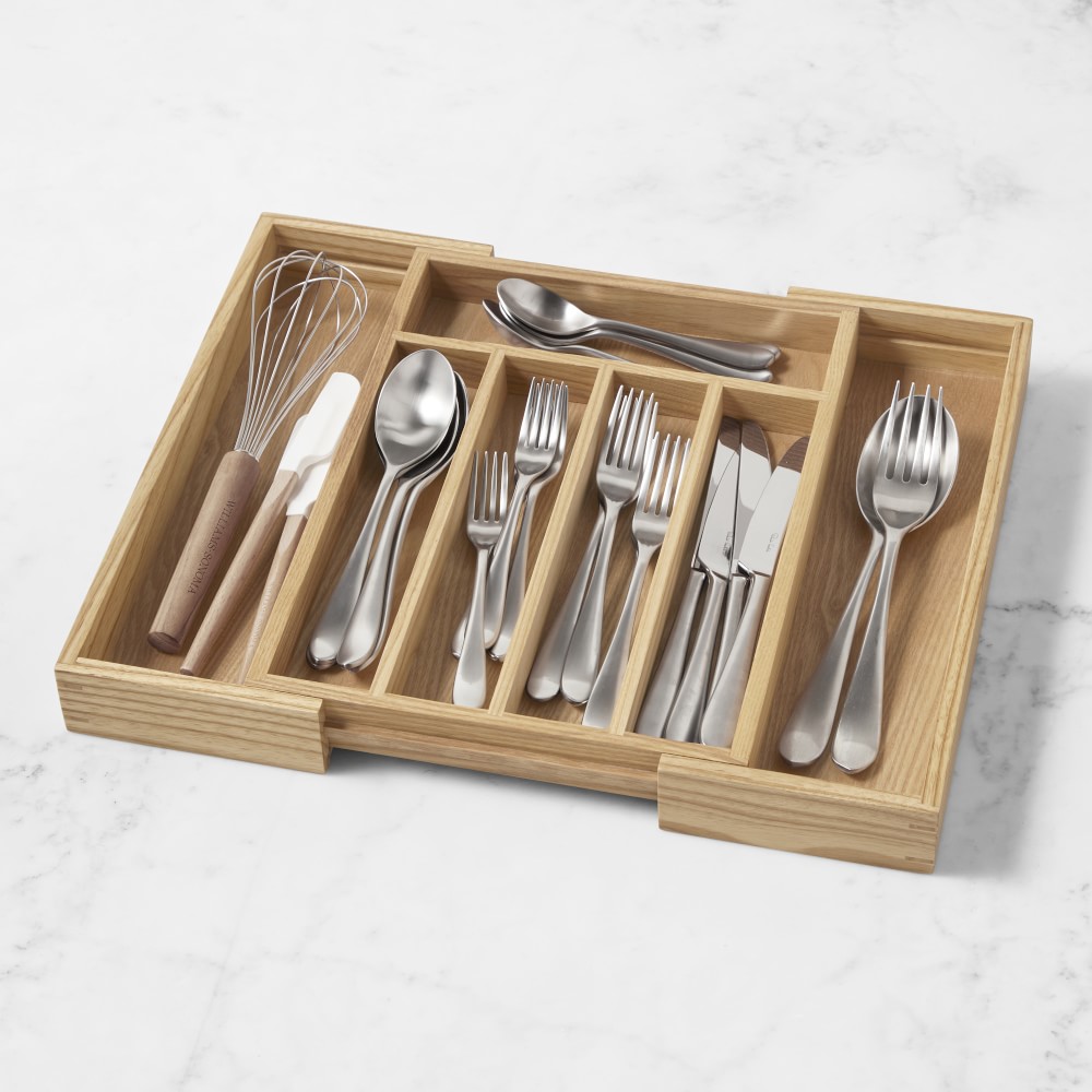 OPEN BOX: Hold Everything Expandable In-Drawer Flatware Organizer, Small