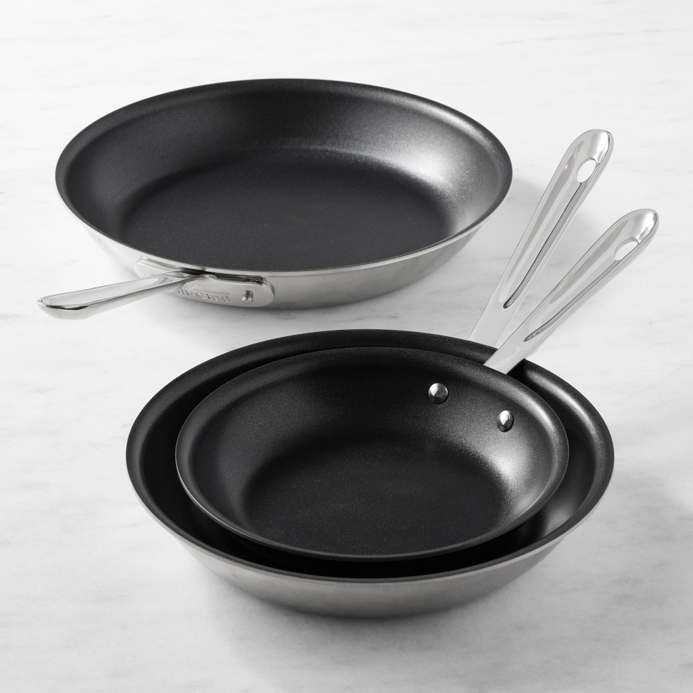 All-Clad D3® Triply Stainless-Steel Pro Nonstick 3-Piece Fry Pan Set