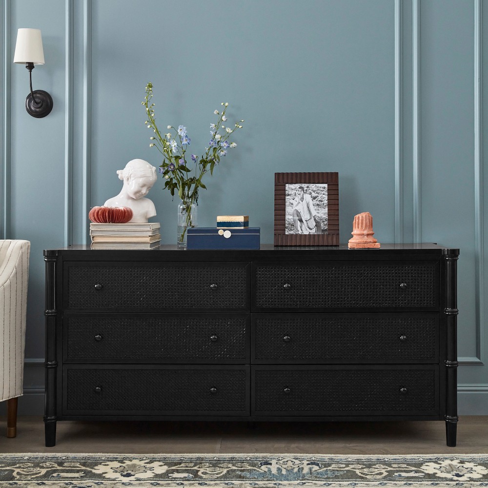 Cane 6-Drawer Dresser (68