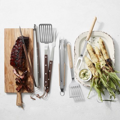 Williams Sonoma 3-Piece BBQ Set, Ashwood Handled