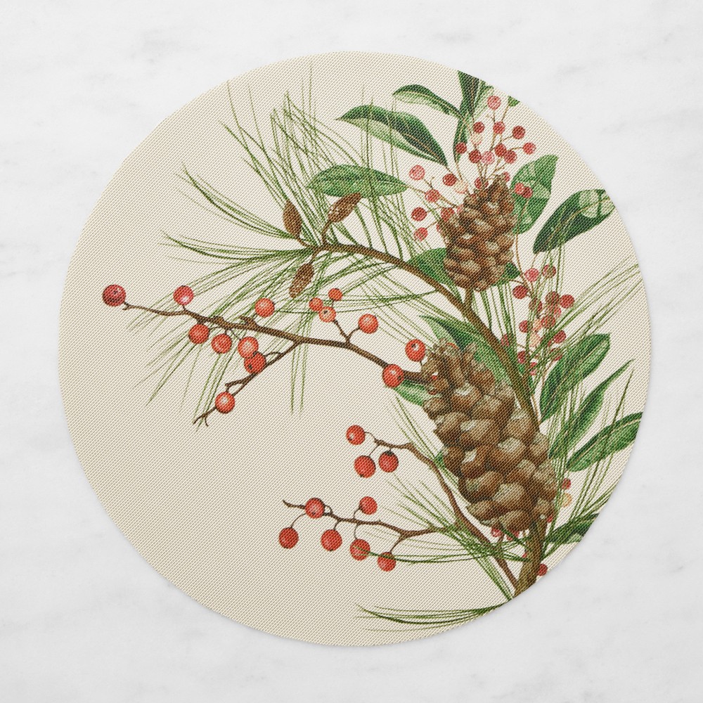 Chilewich Woodland Berry Round Placemats