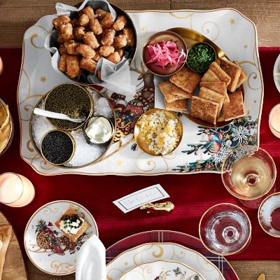 'Twas the Night Before Christmas Santa Sleigh Platter