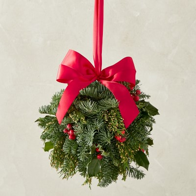 Live Holly Kissing Ball