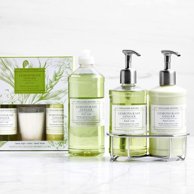 Williams Sonoma Lemongrass Ginger Hand Soap & Lotion 3-Piece Set