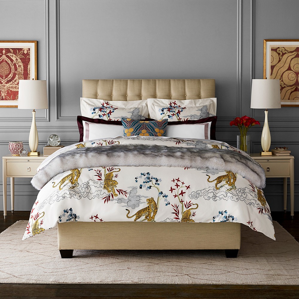 Kalden Tiger Printed Duvet Cover & Shams
