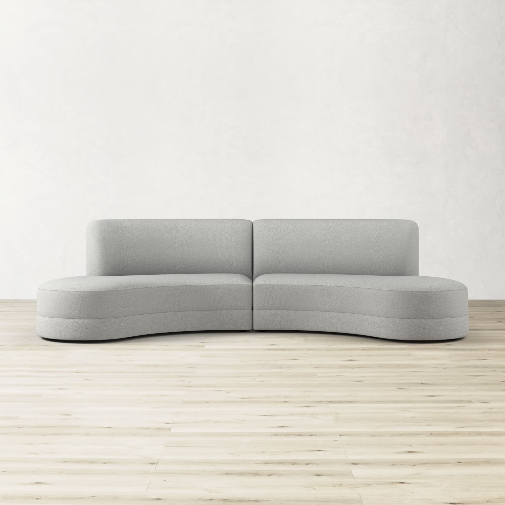 Capri 2-Piece Bumper Armless Sectional (132