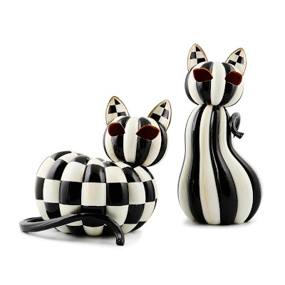 Mackenzie Childs Courtly Check Illuminated Cat