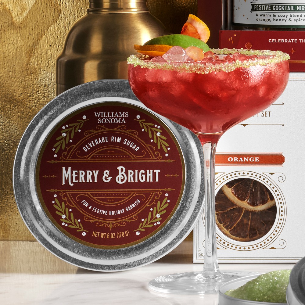 Williams Sonoma Merry & Bright Christmas Drink Rimmer