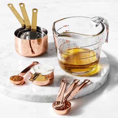 Williams Sonoma Copper Nesting Measuring Cups & Spoons