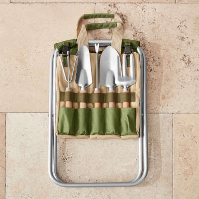 Williams Sonoma Gardening Seat & Tool Kit
