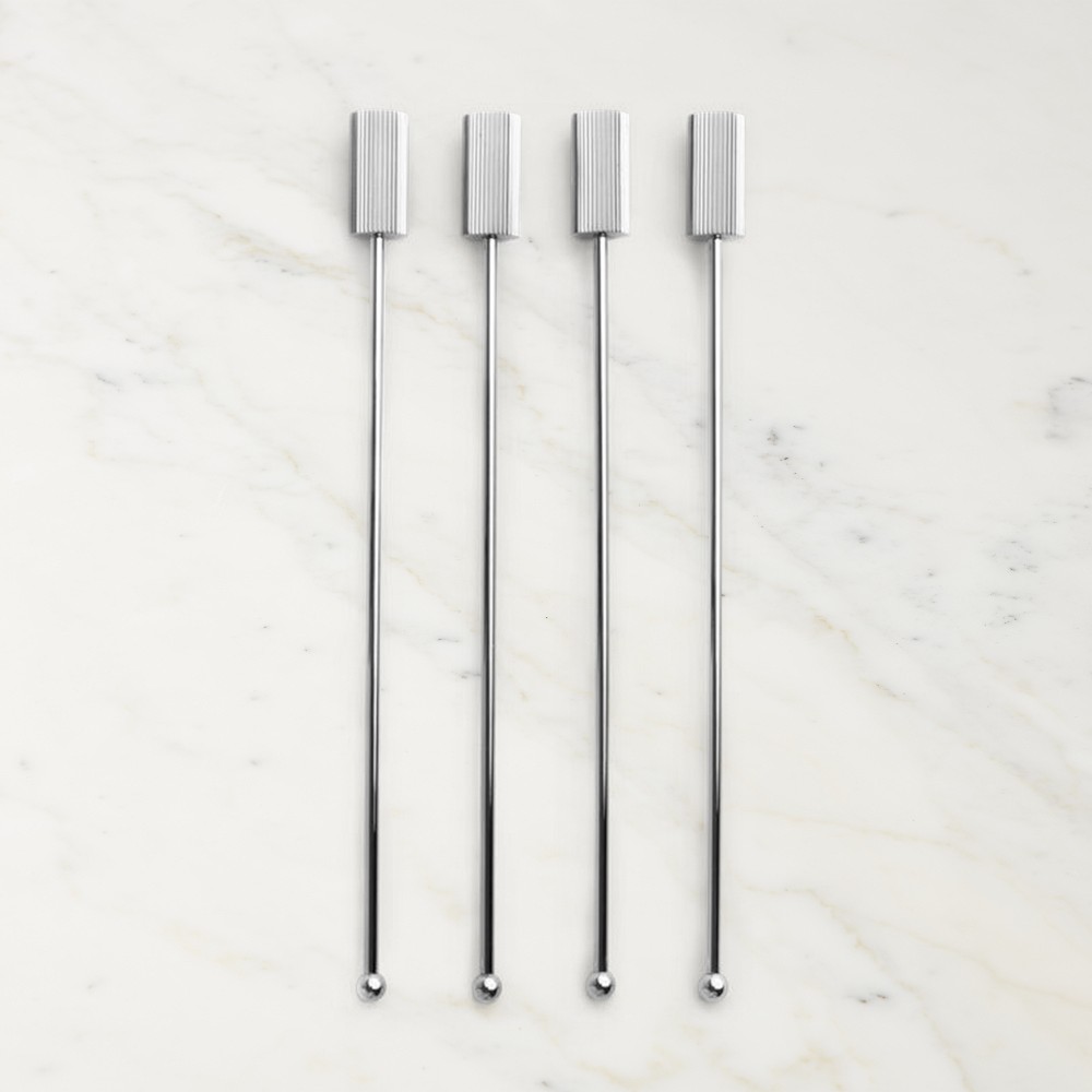 ANNA New York Striations Cocktail Stirrers, Set of 4