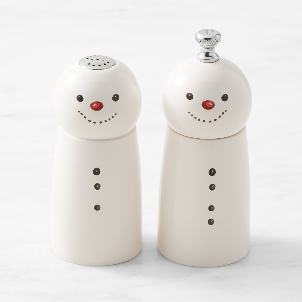 Williams Sonoma Snowman Salt & Pepper Shaker Set, 5