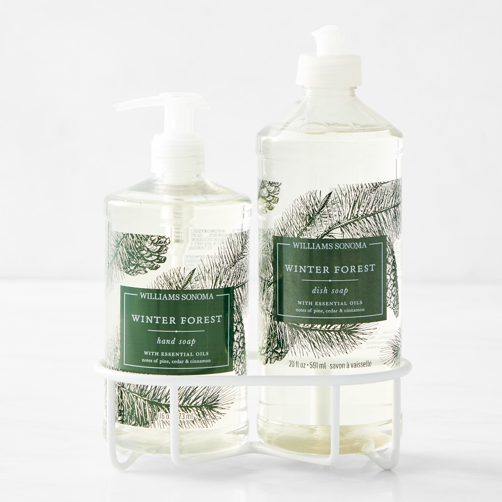 Williams Sonoma Winter Forest Hand Soap & Dish Soap 3-Piece Kitchen Set