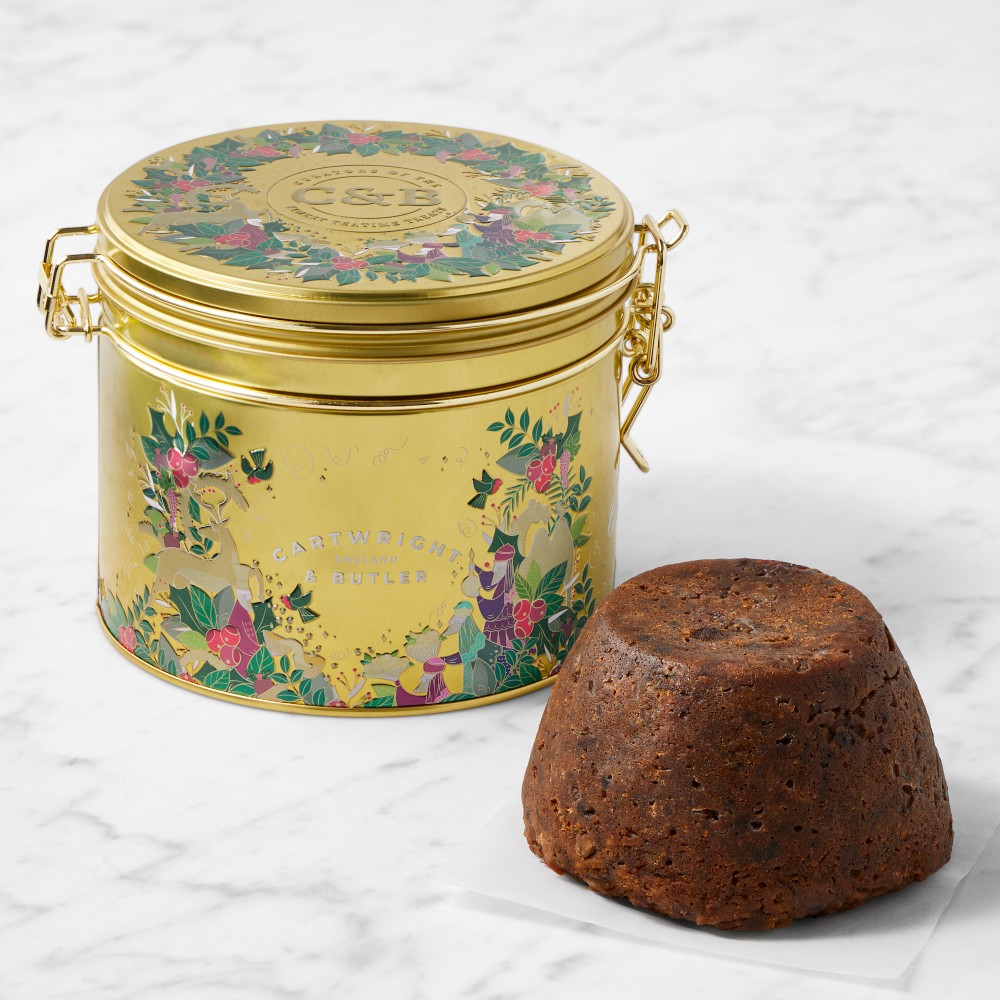 Cartwright & Butler Christmas Pudding with Marzipan Tin, Serves 18