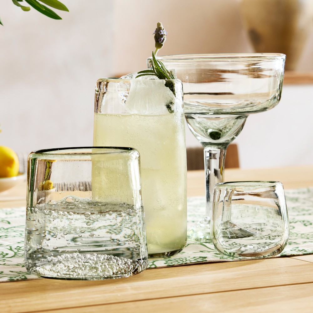 Recycled Glass Tall Tumblers, 14-oz