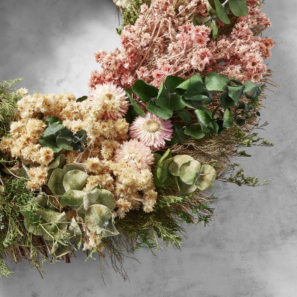 English Rose Live Wreath, 20