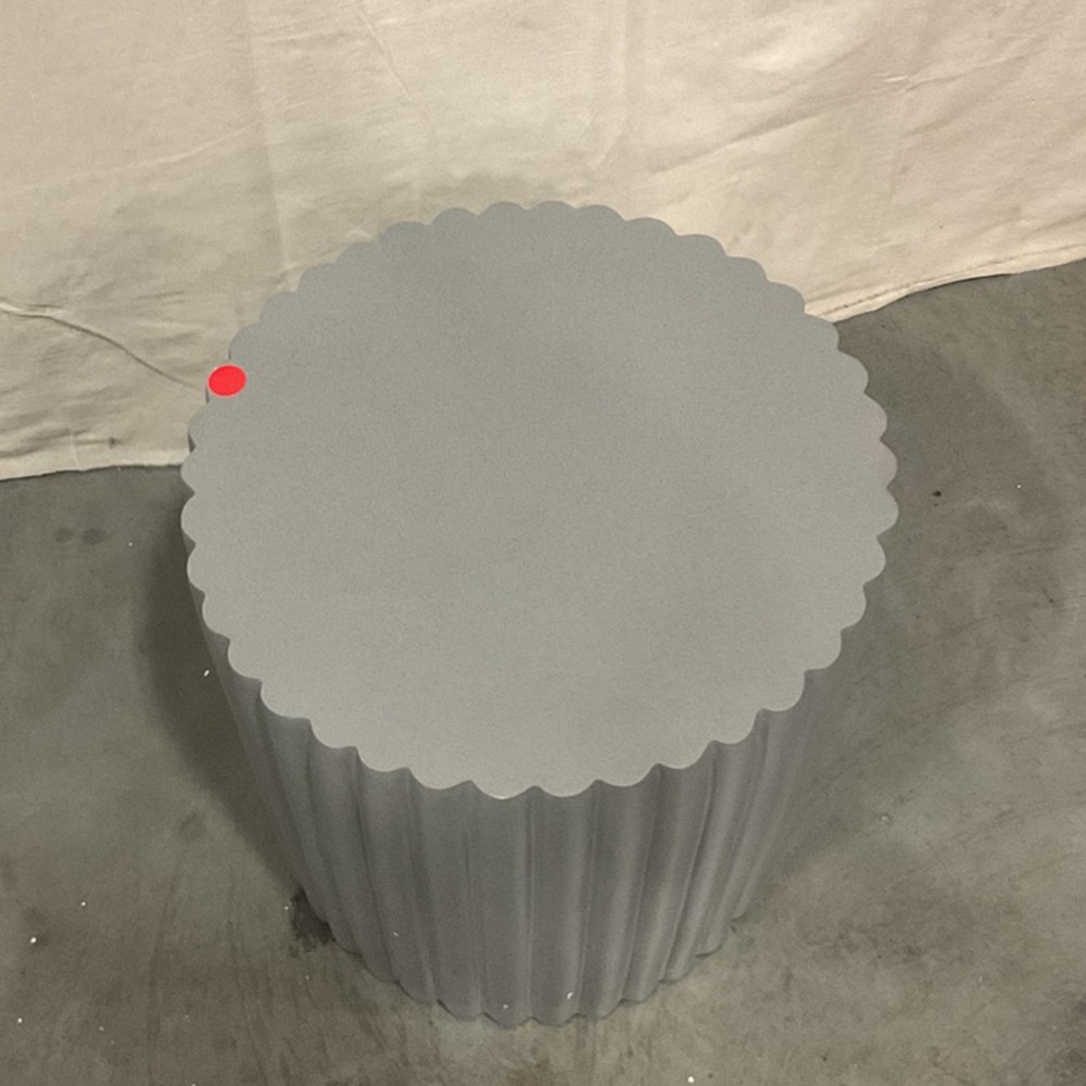 OPEN BOX: Tropea Fluted Accent Table, Fiberstone, Grey