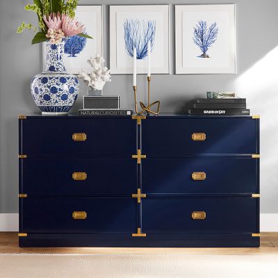 Campaign 6-Drawer Dresser, Navy (66