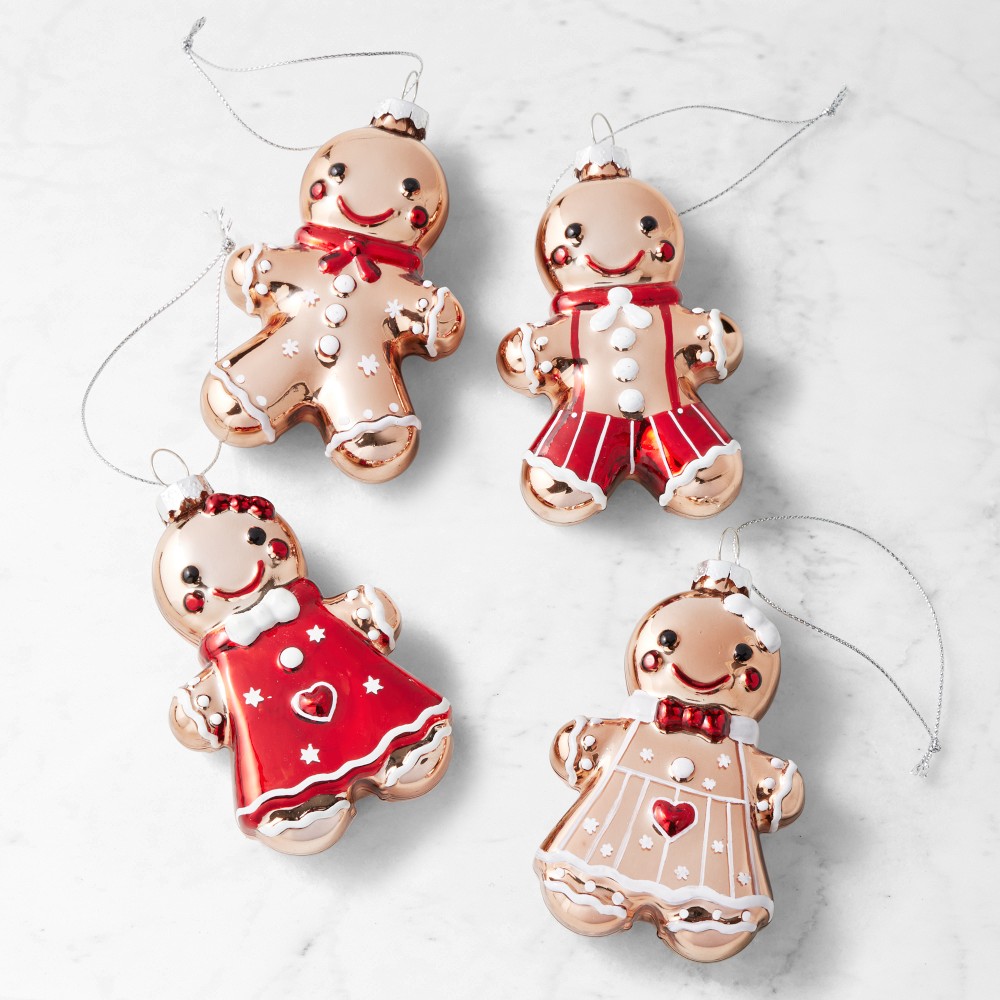 Gingerbread Buddies Ornaments, Set of 4
