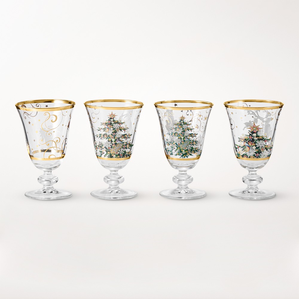 'Twas the Night Before Christmas Goblets, 9.5-oz, Set of 4