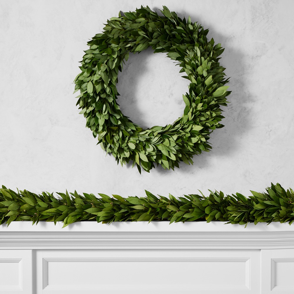 Bay Leaf Live Wreath & Garland