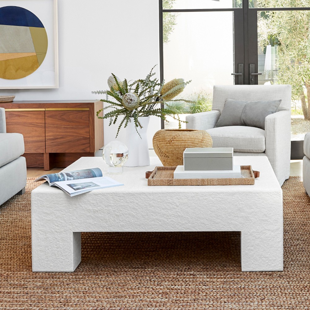 Matte White Square Coffee Table (48