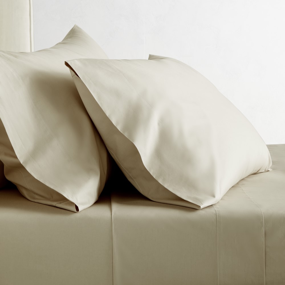 Chambers® Italian Percale Pillowcases, Oatmeal