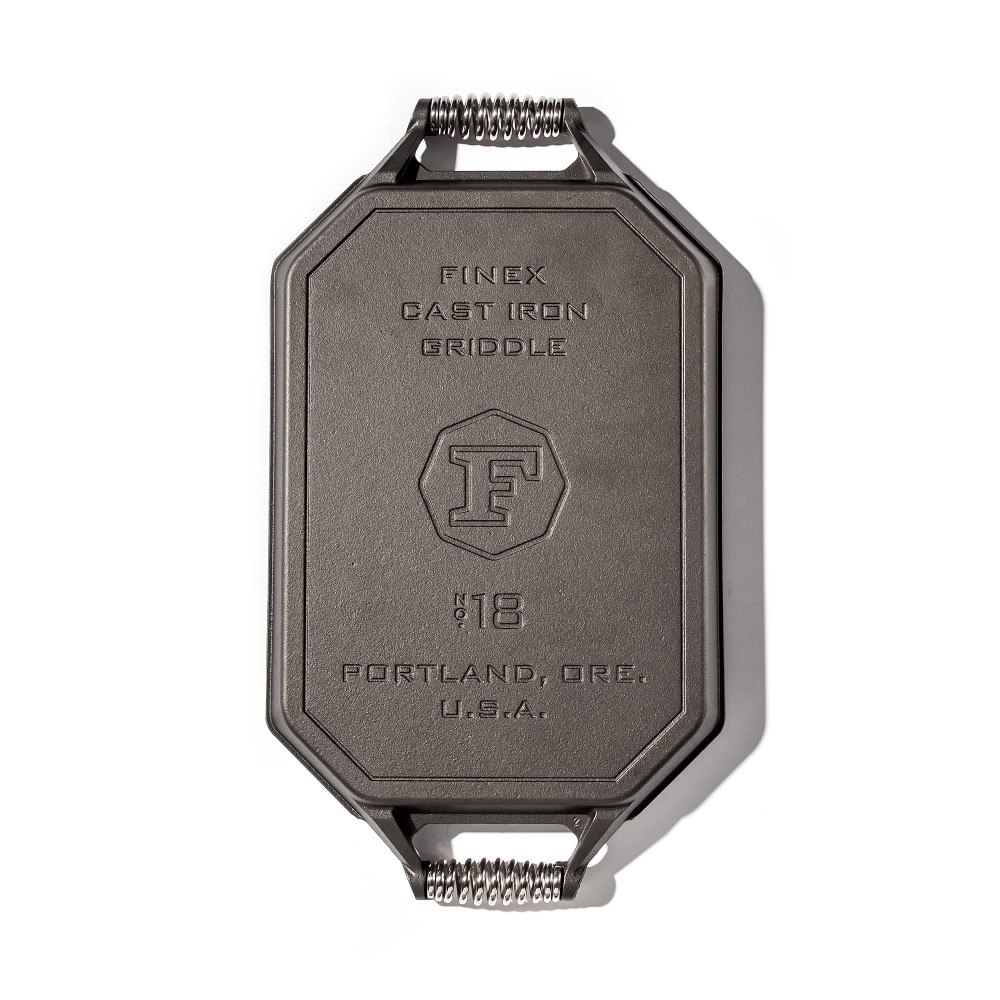FINEX Seasoned Cast Iron Double Burner Griddle