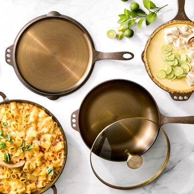 Smithey Seasoned Cast Iron Dual Handle Skillet, 14