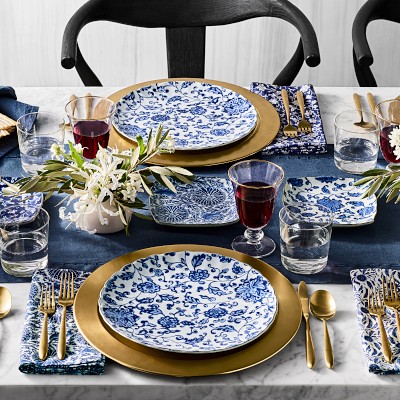 Marlo Thomas x Williams Sonoma Blue Dinner Napkins, Set of 4